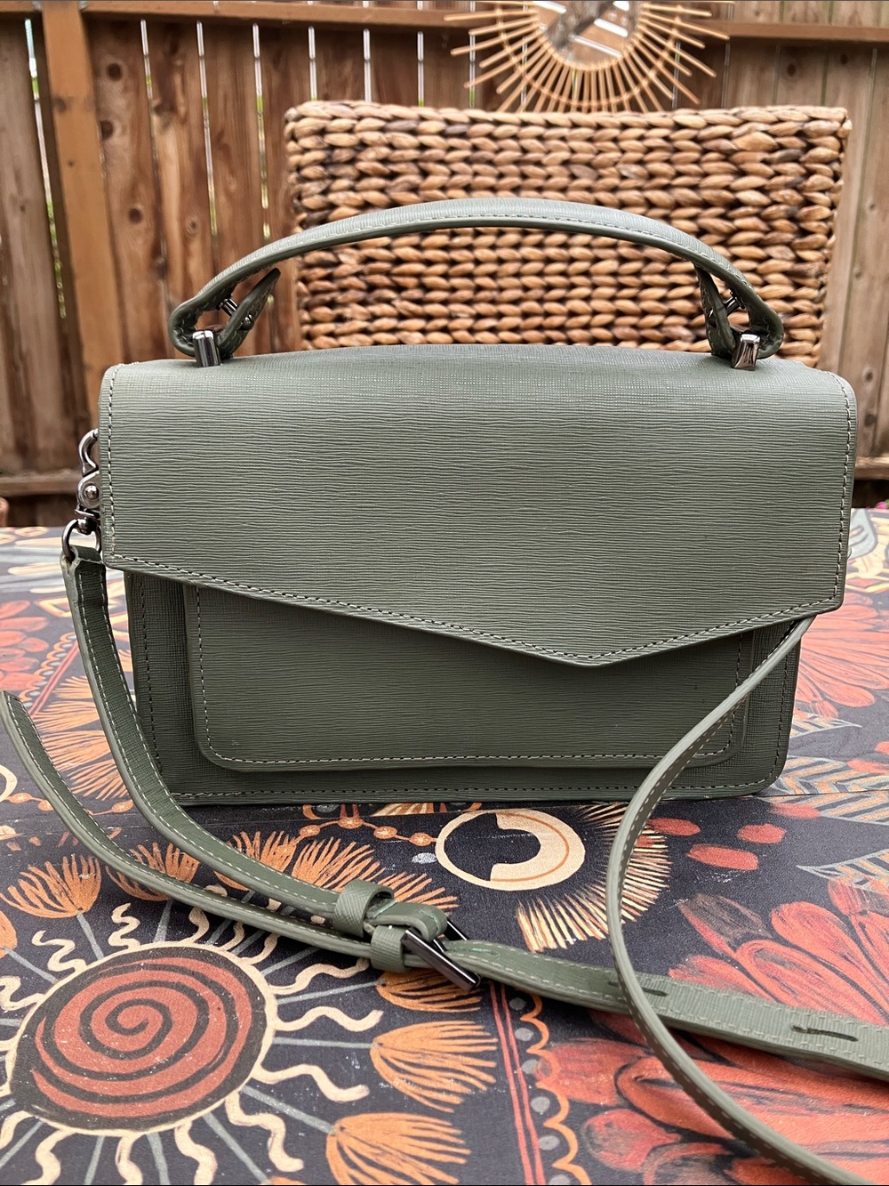 Botkier Cobble Hill Army Olive Green crossbody